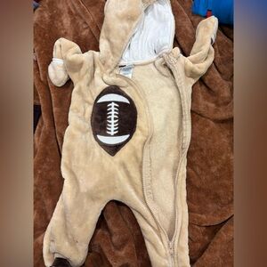 Cozy Tan Football Onesie